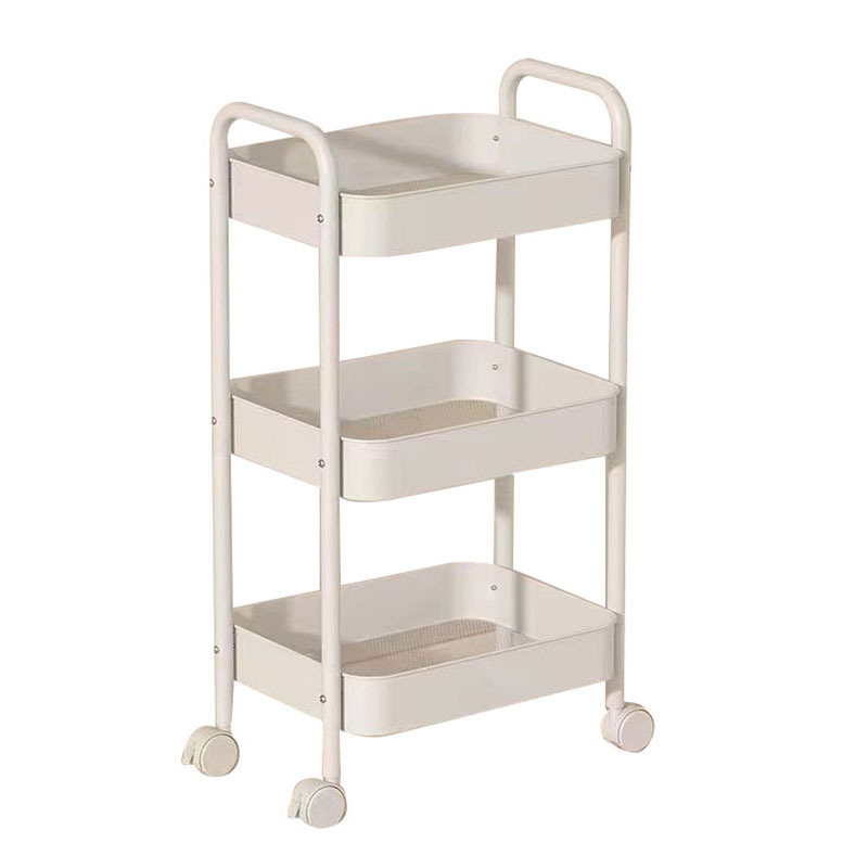 Стойка за съхранение на колички Кухня Баня Баня Спалня Закуски Бебе Хол Мобилен подов многослоен стелаж за съхранение