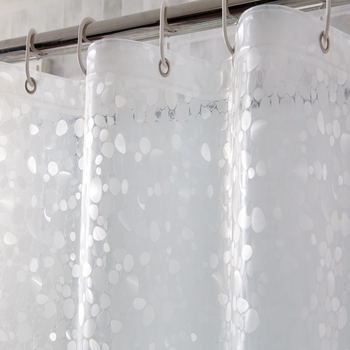 Piiriülene platvormiga vannitoa kardin EVA veekindel kivikestega dušikardin voodriga kardin laos Hulgimüük Veekindel paksendatud rippkardin