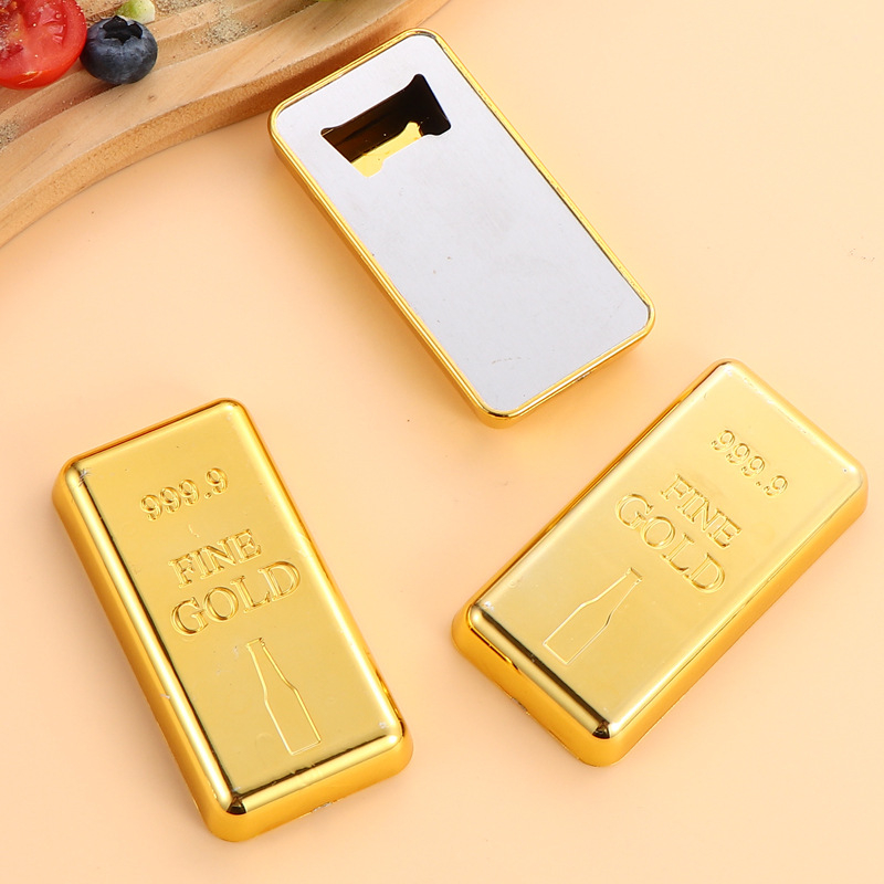 Нова креативна симулация на отварачка за бутилки, златна отварачка за консерви от неръждаема стомана, отварачка за бира, отварачка за вино на едро