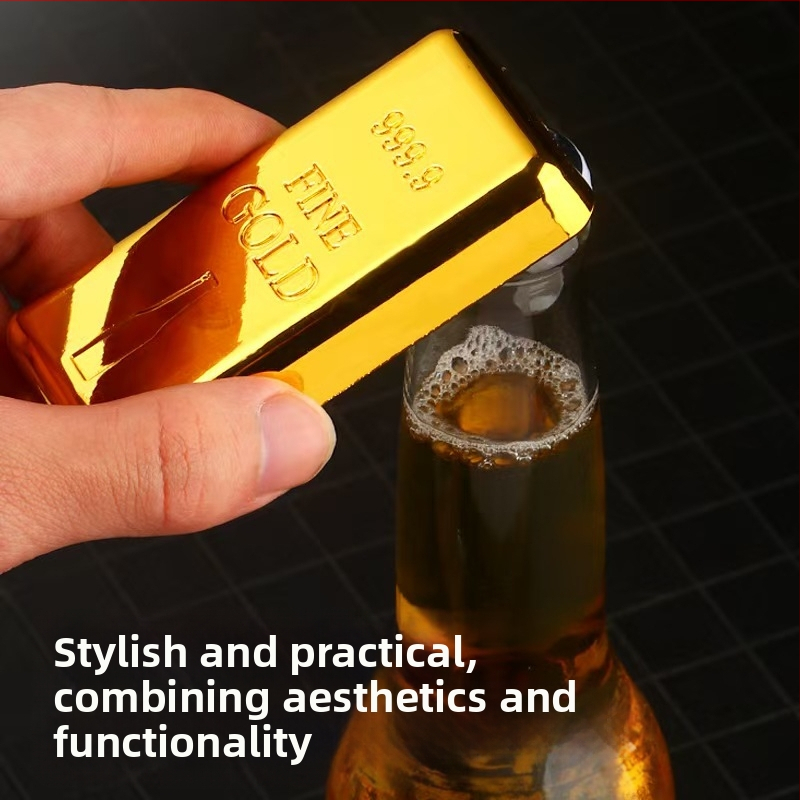 Nový kreatívny simulátor otvárača na fľaše, zlatý otvárač na konzervy z nehrdzavejúcej ocele, otvárač na pivo a víno, veľkoobchod