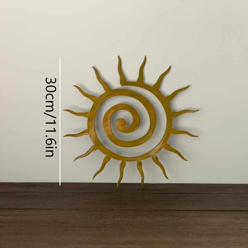 Стенно лого със спираловидно слънце | Декорация за вътрешен двор | подарък за новодомци | Декорация за веранда