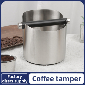 Hulgimüük väikese mahutavusega roostevabast terasest pulbriämber kohvi koputama räbupaak kohvimasina pulbrikarp jäätmeräbu ämber pulbripaak