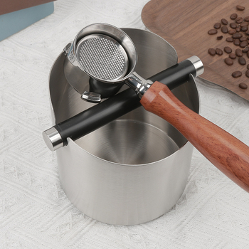 Hulgimüük väikese mahutavusega roostevabast terasest pulbriämber kohvi koputama räbupaak kohvimasina pulbrikarp jäätmeräbu ämber pulbripaak