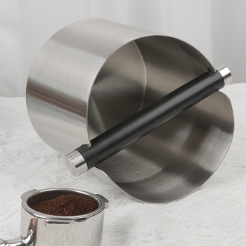 Hulgimüük väikese mahutavusega roostevabast terasest pulbriämber kohvi koputama räbupaak kohvimasina pulbrikarp jäätmeräbu ämber pulbripaak