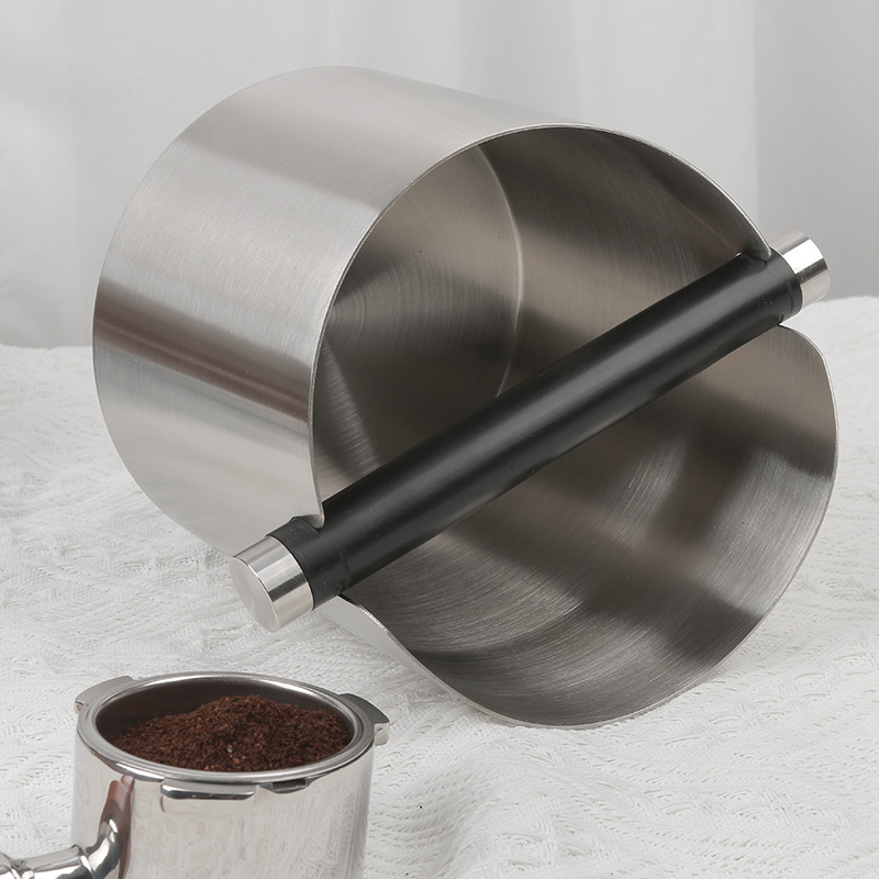 Hulgimüük väikese mahutavusega roostevabast terasest pulbriämber kohvi koputama räbupaak kohvimasina pulbrikarp jäätmeräbu ämber pulbripaak