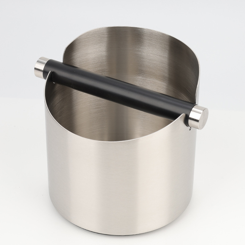 Hulgimüük väikese mahutavusega roostevabast terasest pulbriämber kohvi koputama räbupaak kohvimasina pulbrikarp jäätmeräbu ämber pulbripaak