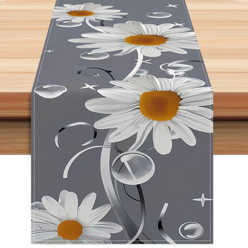 Naujas pavasarinis abstraktus gėlių stalo takelis namams, svetainei, valgomajam, stalui, dekoratyviniam staltiesės kilimėliui, tarpsieniniam lininiam spausdintam staltiesės kilimėliui