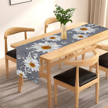 Naujas pavasarinis abstraktus gėlių stalo takelis namams, svetainei, valgomajam, stalui, dekoratyviniam staltiesės kilimėliui, tarpsieniniam lininiam spausdintam staltiesės kilimėliui