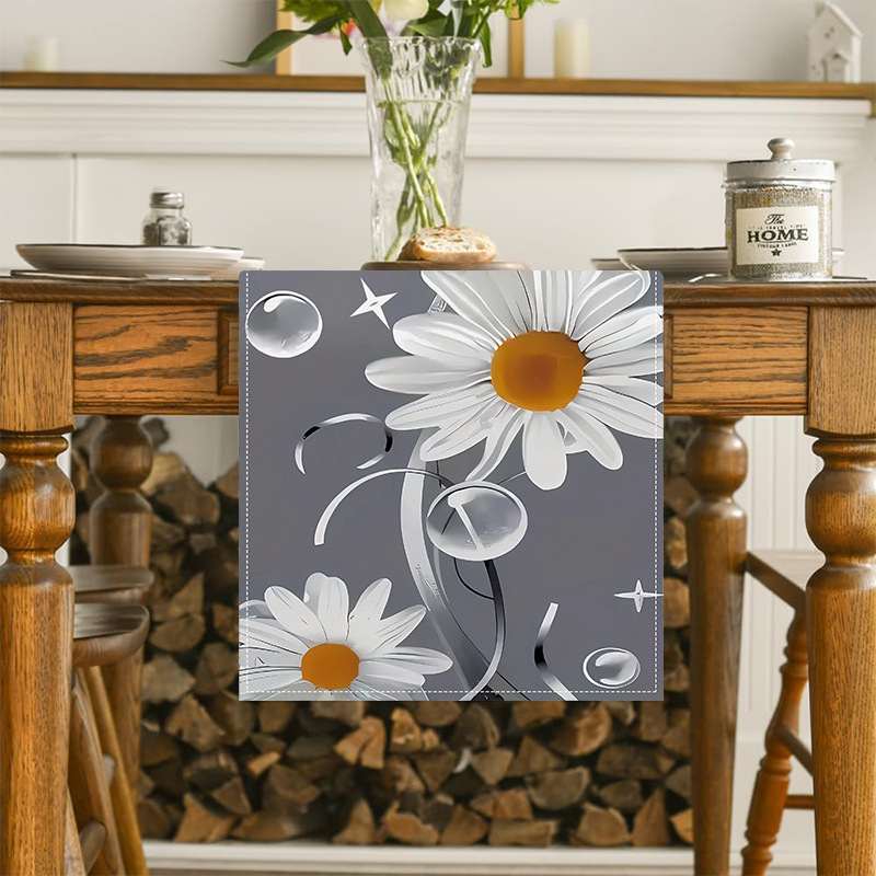 Naujas pavasarinis abstraktus gėlių stalo takelis namams, svetainei, valgomajam, stalui, dekoratyviniam staltiesės kilimėliui, tarpsieniniam lininiam spausdintam staltiesės kilimėliui