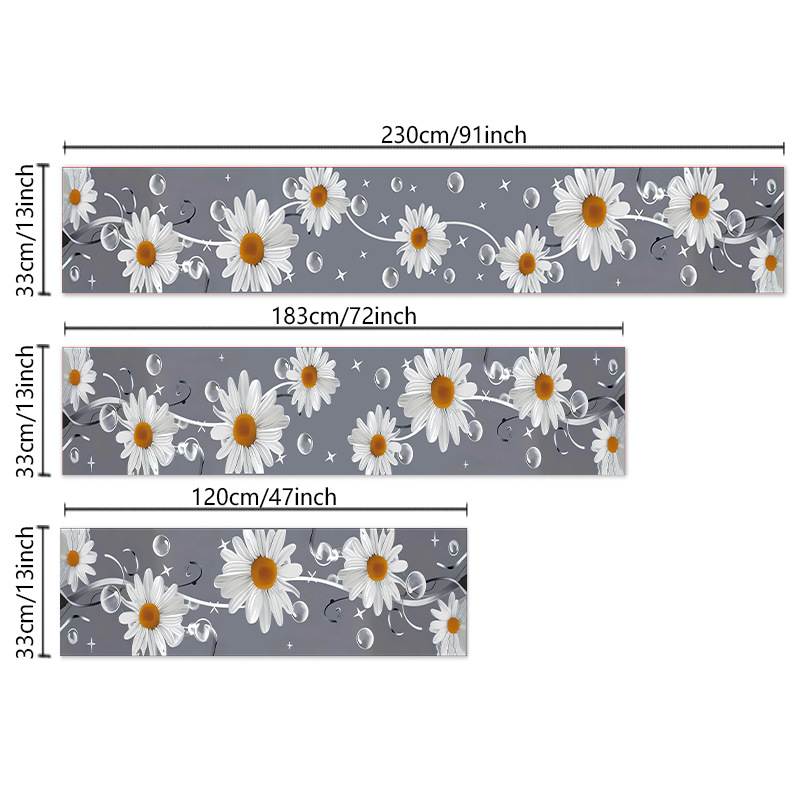 Naujas pavasarinis abstraktus gėlių stalo takelis namams, svetainei, valgomajam, stalui, dekoratyviniam staltiesės kilimėliui, tarpsieniniam lininiam spausdintam staltiesės kilimėliui