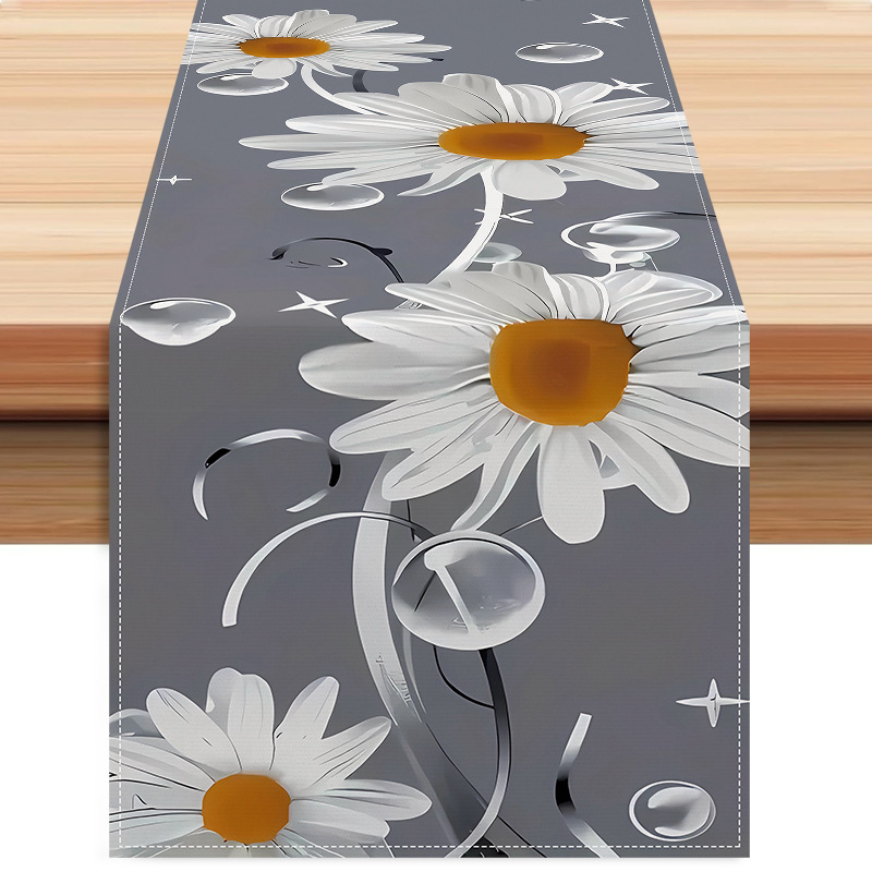 Naujas pavasarinis abstraktus gėlių stalo takelis namams, svetainei, valgomajam, stalui, dekoratyviniam staltiesės kilimėliui, tarpsieniniam lininiam spausdintam staltiesės kilimėliui