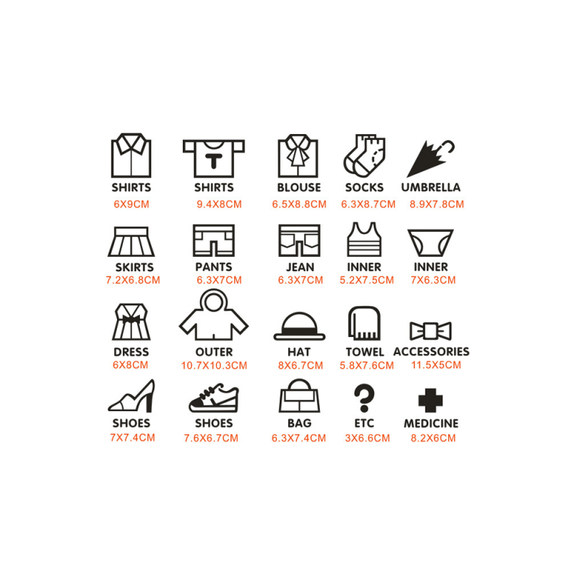 Angliški sienų lipdukai kūdikio kambariui miegamajam, daiktų laikymo klasifikacija, 20 drabužių rinkinys, logotipas, klasifikacija T1227, nuimamas