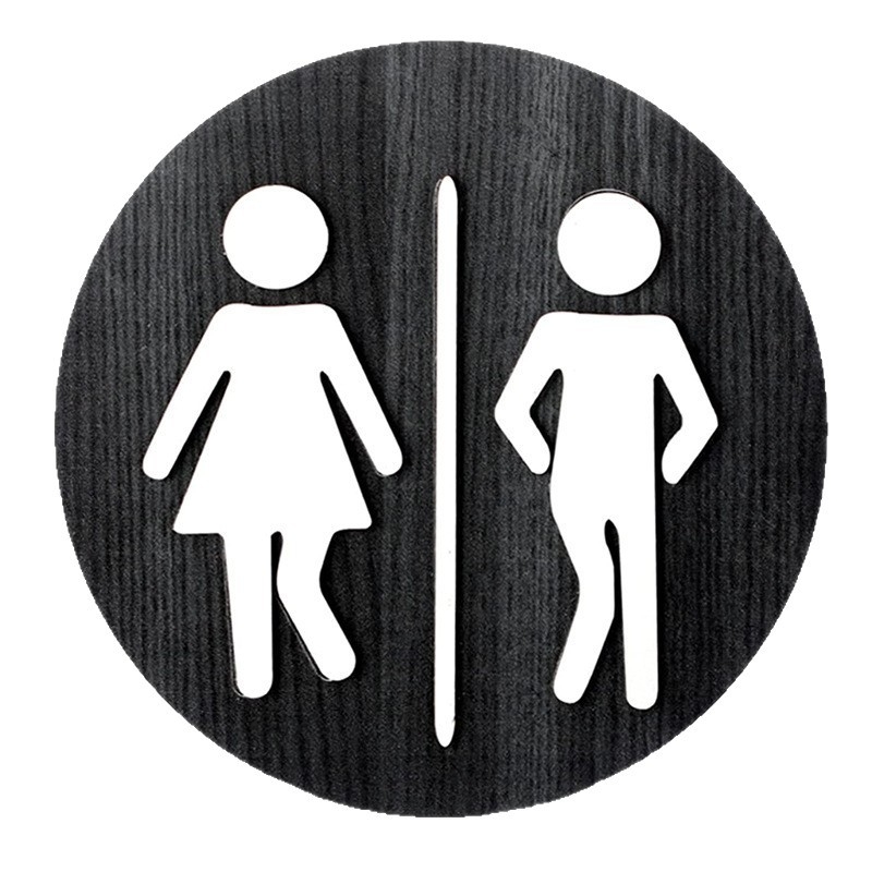 Табели за тоалетни за момчета и момичета, креативни дървени табели за тоалетни, каза тоалетна, дървени табели, директна доставка от фабриката