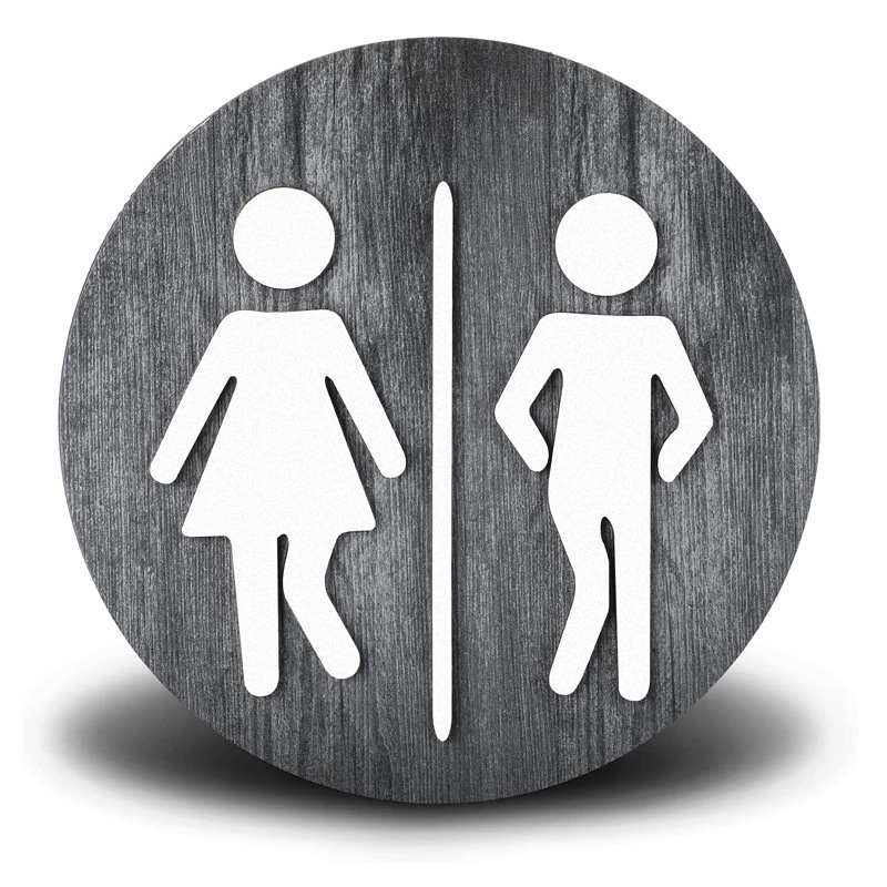 Табели за тоалетни за момчета и момичета, креативни дървени табели за тоалетни, каза тоалетна, дървени табели, директна доставка от фабриката