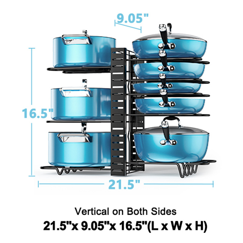 Köögi hoiuriiul Mitmekihiline potti hoiuriiul Multifunktsionaalne alumine valamukapp Kihiline pottiriiul valamu all