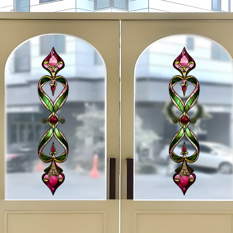 Ty36001 Spalvoti stikliniai lipnūs langų lipdukai, visiškai skaidrūs lipdukai, stiklinių durų ir langų puošybos dekoratyviniai lipdukai, populiarūs tarpvalstybiniai