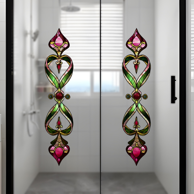 Ty36001 Spalvoti stikliniai lipnūs langų lipdukai, visiškai skaidrūs lipdukai, stiklinių durų ir langų puošybos dekoratyviniai lipdukai, populiarūs tarpvalstybiniai