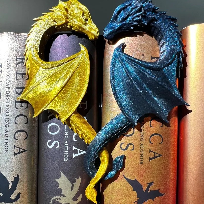 Explozii transfrontaliere imprimare 3D dragon colț decor în formă de inimă dublu dragon raft de cărți pandantiv acasă studiu atmosferă decorațiuni