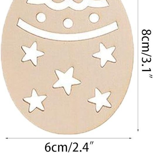 Великденски дървени висящи орнаменти, недовършени дървени нарязани яйца, детски занаяти, „Направи си сам“ дървени висящи декорации за парти