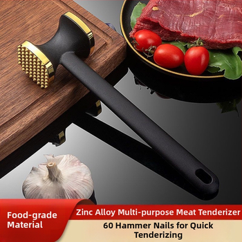 sandėlyje naujas cinko lydinio nailono pluošto rankena dvipusis mėsos plaktukas česnakinis plaktukas kvadratinis laisvas mėsos plaktukas