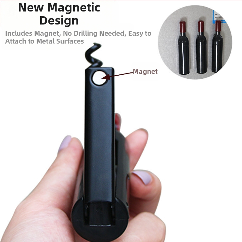 Креативен магнит за хладилник, многофункционален отварачка за бутилки за вино, пластмасова бутилка за вино на склад