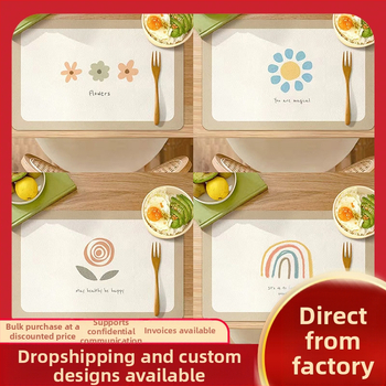 Prekogranične eksplozije Nordijski cvijet Blagovaonska prostirka u zapadnjačkom stilu, otporna na opekline, toplinska izolacijska prostirka, vodootporna i uljnootporna prostirka za blagovaonski stol, kućanski pribor za jelo, prostirka za zdjele