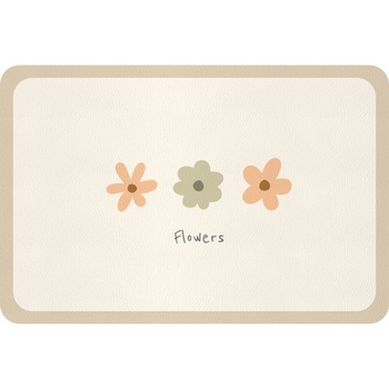 Διασυνοριακό χαλάκι τραπεζαρίας Nordic Flower Western style με αντιηλιακό θερμομονωτικό χαλάκι, αδιάβροχο και ανθεκτικό στο λάδι χαλάκι τραπεζαρίας, χαλάκι για οικιακά επιτραπέζια σκεύη