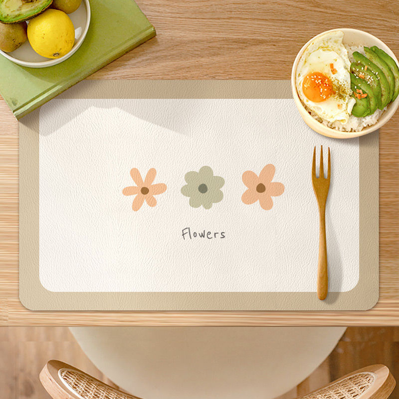 Prekogranične eksplozije Nordijski cvijet Blagovaonska prostirka u zapadnjačkom stilu, otporna na opekline, toplinska izolacijska prostirka, vodootporna i uljnootporna prostirka za blagovaonski stol, kućanski pribor za jelo, prostirka za zdjele