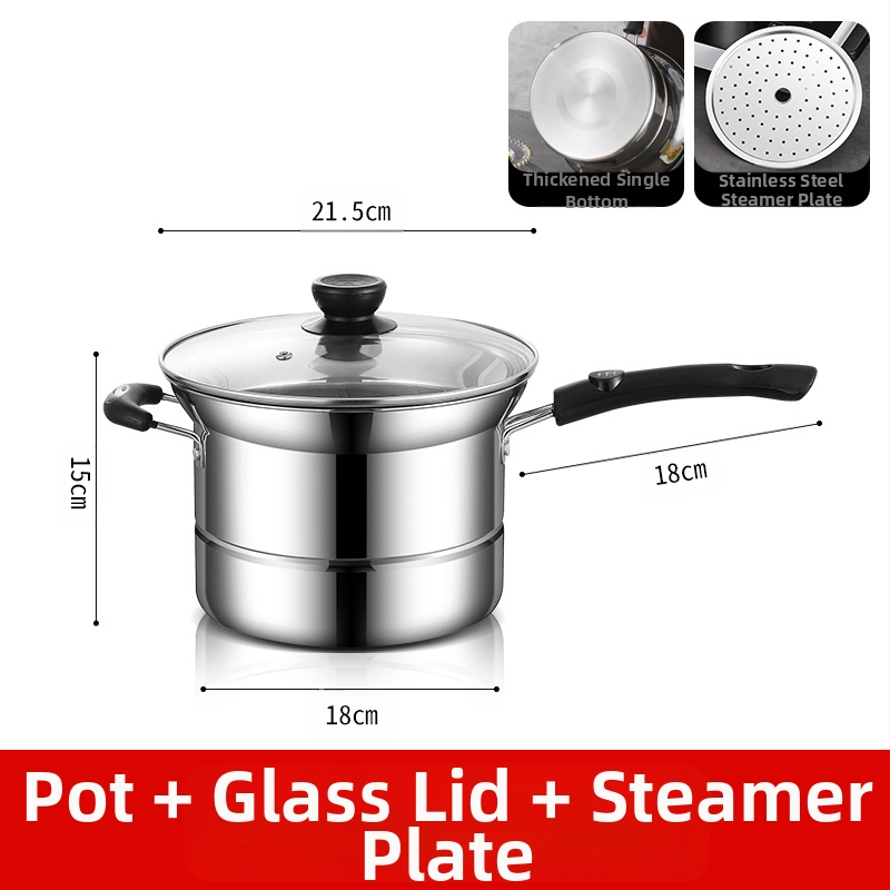 Amazoni piiriülene roostevabast terasest fritüür, majapidamises kasutatav multifunktsionaalne supipott, aurutamis- ja keetmisnuudlipott, kingituste hulgimüük