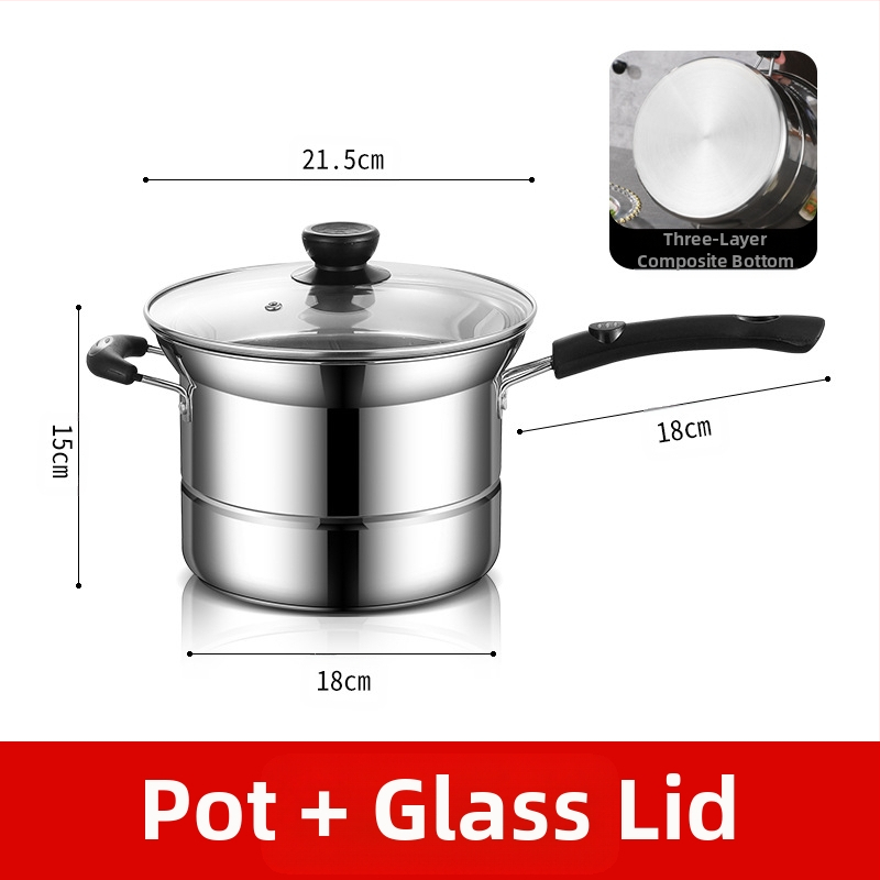 Amazoni piiriülene roostevabast terasest fritüür, majapidamises kasutatav multifunktsionaalne supipott, aurutamis- ja keetmisnuudlipott, kingituste hulgimüük