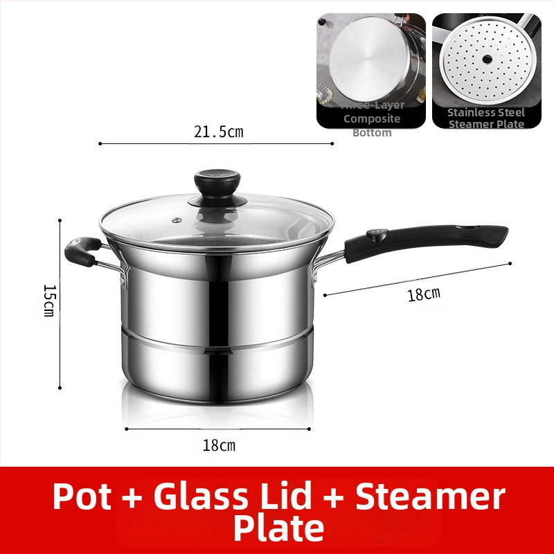 Amazoni piiriülene roostevabast terasest fritüür, majapidamises kasutatav multifunktsionaalne supipott, aurutamis- ja keetmisnuudlipott, kingituste hulgimüük