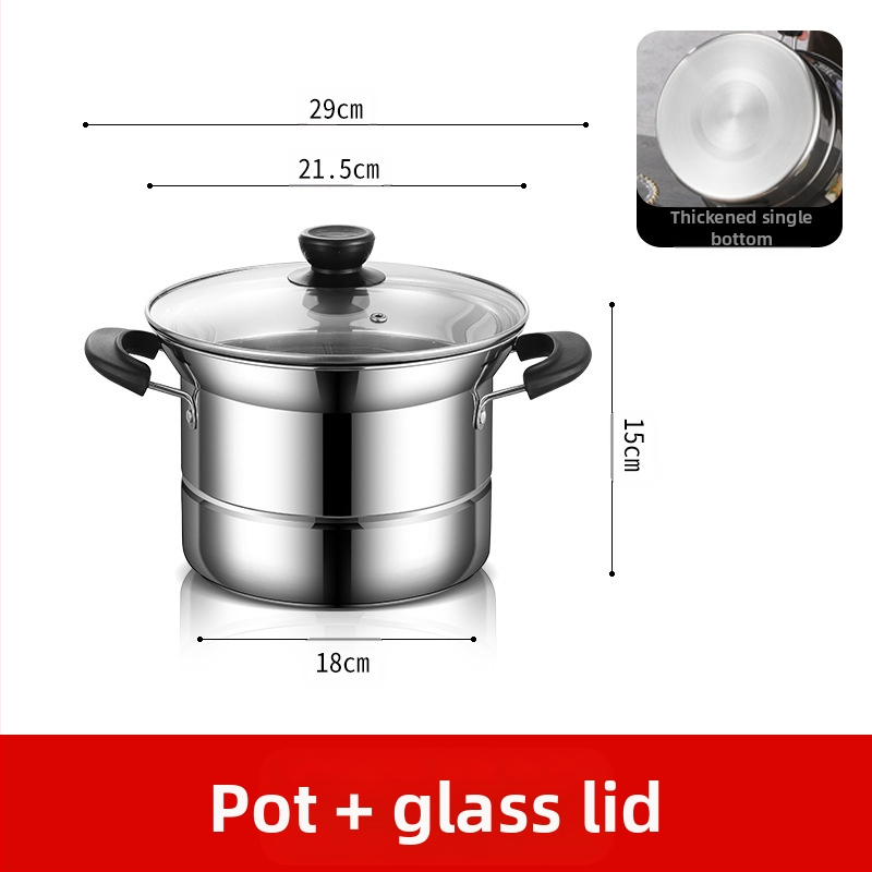 Amazoni piiriülene roostevabast terasest fritüür, majapidamises kasutatav multifunktsionaalne supipott, aurutamis- ja keetmisnuudlipott, kingituste hulgimüük