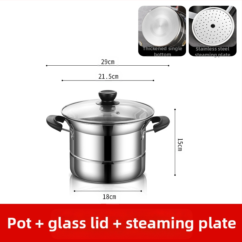 Amazoni piiriülene roostevabast terasest fritüür, majapidamises kasutatav multifunktsionaalne supipott, aurutamis- ja keetmisnuudlipott, kingituste hulgimüük