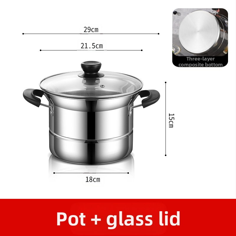 Amazoni piiriülene roostevabast terasest fritüür, majapidamises kasutatav multifunktsionaalne supipott, aurutamis- ja keetmisnuudlipott, kingituste hulgimüük