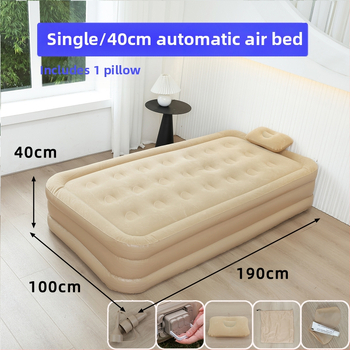 Naujas tarpvalstybinis lauko pripučiamas čiužinys, flokuojantis PVC pripučiamas čiužinys, įmontuotas siurblys, vienvietis ir dvivietis automatinis pripučiamas čiužinys