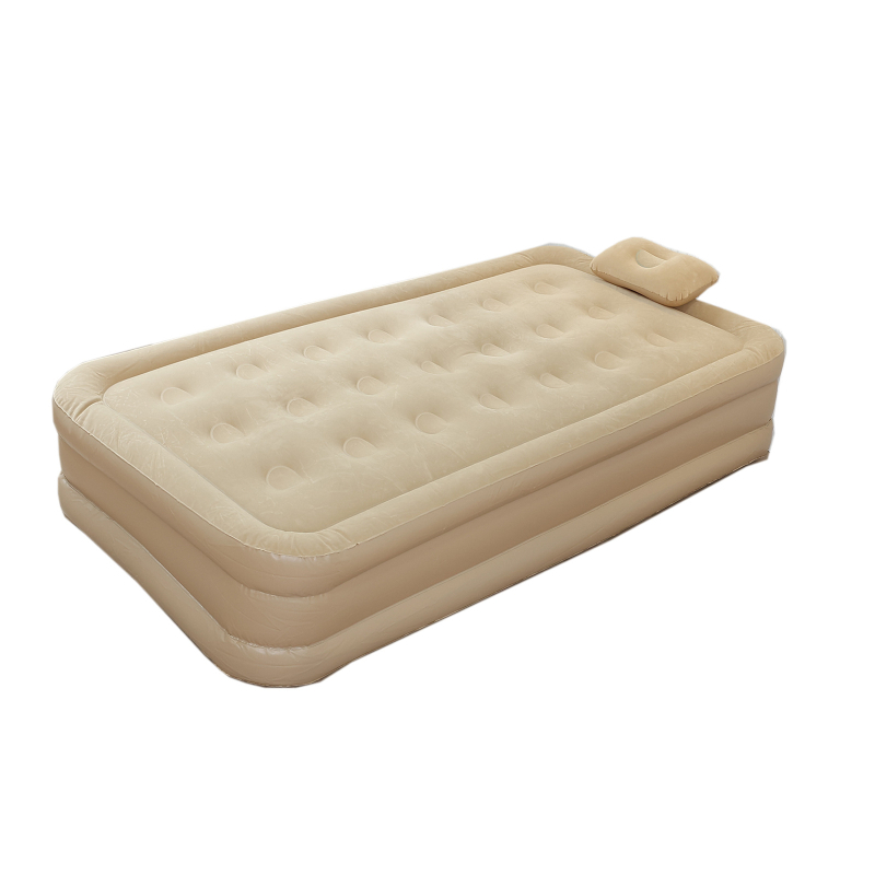 Naujas tarpvalstybinis lauko pripučiamas čiužinys, flokuojantis PVC pripučiamas čiužinys, įmontuotas siurblys, vienvietis ir dvivietis automatinis pripučiamas čiužinys