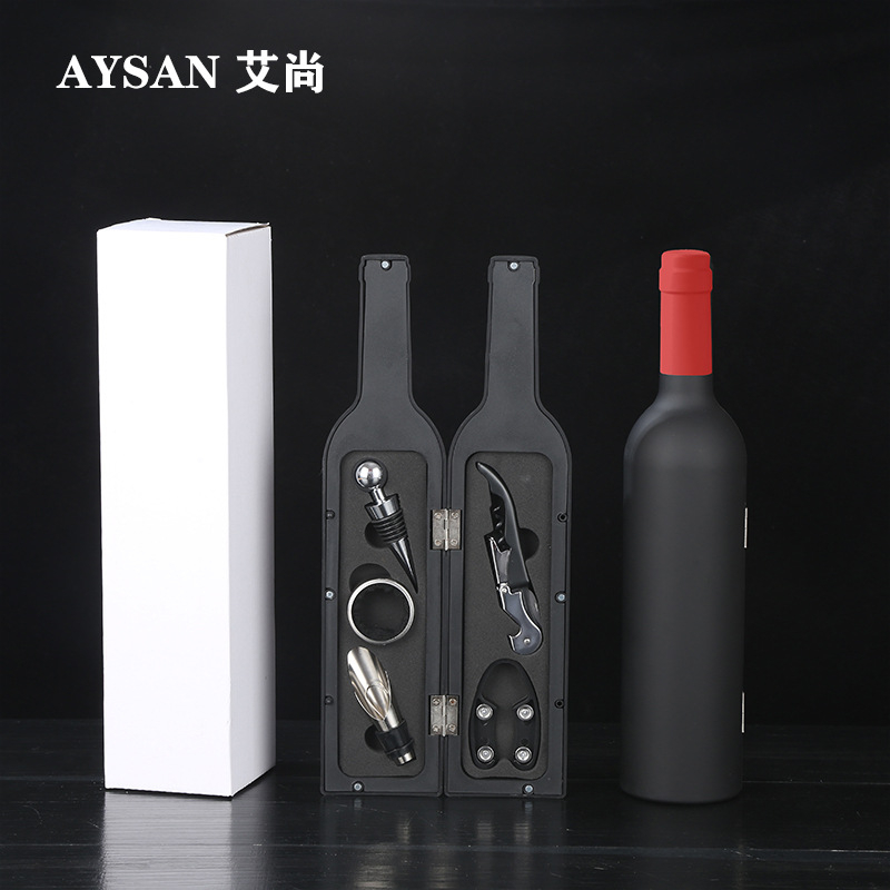 Ανοιχτήρι μπουκαλιών κρασιού, σετ ανοιχτηριών μπουκαλιών κρασιού, σε σχήμα ποτηριού κρασιού, σετ πέντε τεμαχίων