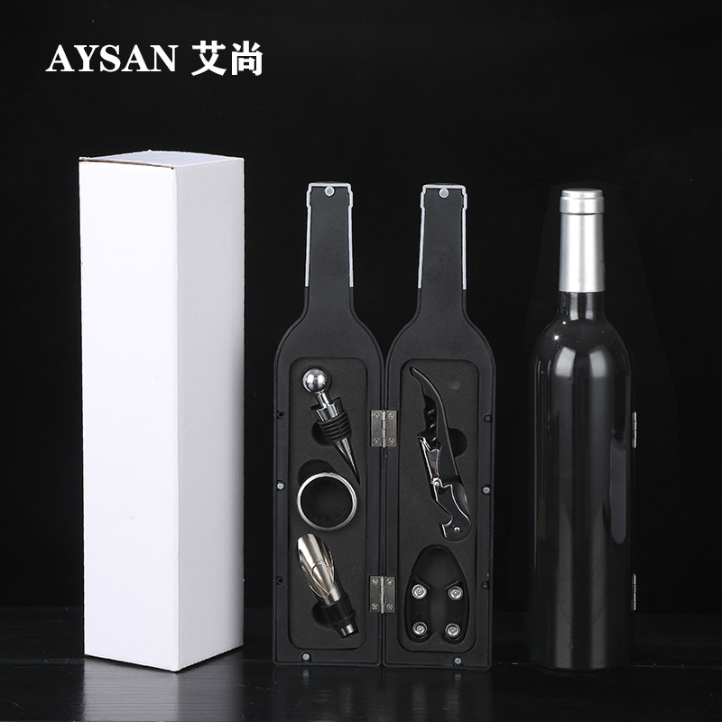 Ανοιχτήρι μπουκαλιών κρασιού, σετ ανοιχτηριών μπουκαλιών κρασιού, σε σχήμα ποτηριού κρασιού, σετ πέντε τεμαχίων