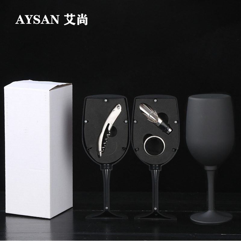 Ανοιχτήρι μπουκαλιών κρασιού, σετ ανοιχτηριών μπουκαλιών κρασιού, σε σχήμα ποτηριού κρασιού, σετ πέντε τεμαχίων