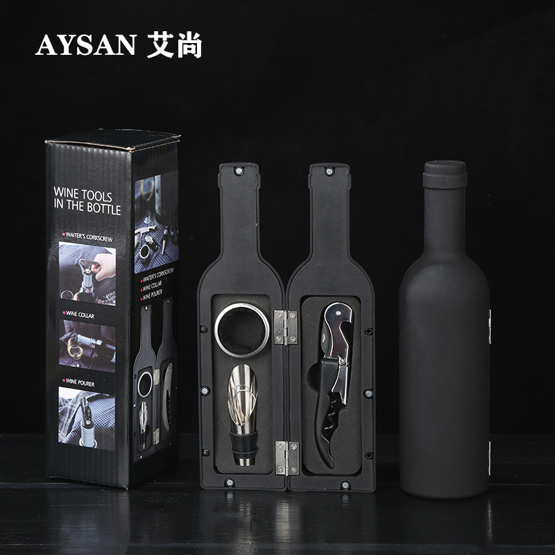 Ανοιχτήρι μπουκαλιών κρασιού, σετ ανοιχτηριών μπουκαλιών κρασιού, σε σχήμα ποτηριού κρασιού, σετ πέντε τεμαχίων