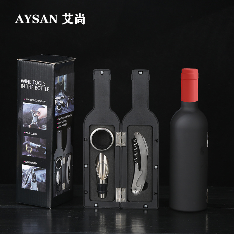 Ανοιχτήρι μπουκαλιών κρασιού, σετ ανοιχτηριών μπουκαλιών κρασιού, σε σχήμα ποτηριού κρασιού, σετ πέντε τεμαχίων