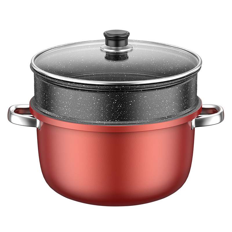 ✅ Új típusú orvosi kőből készült, kétfülű levesesfazék, sűrített tapadásmentes fazék, háztartási pörköltfazék, napi levesesfazék, univerzális tűzhelyvasaló