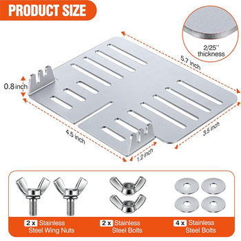Kasutatakse pliidi ventilaatori kronsteini kinnitamiseks reguleeritava puupliidi ventilaatori kronsteini kütteseadme ventilaatori hoidiku komplekti jaoks
