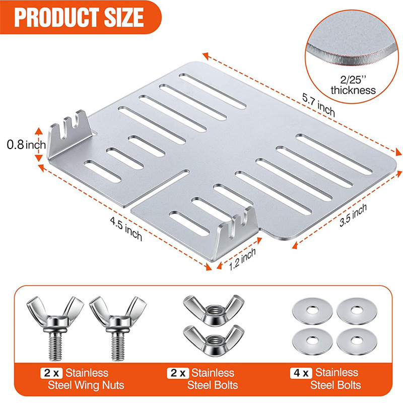 Kasutatakse pliidi ventilaatori kronsteini kinnitamiseks reguleeritava puupliidi ventilaatori kronsteini kütteseadme ventilaatori hoidiku komplekti jaoks