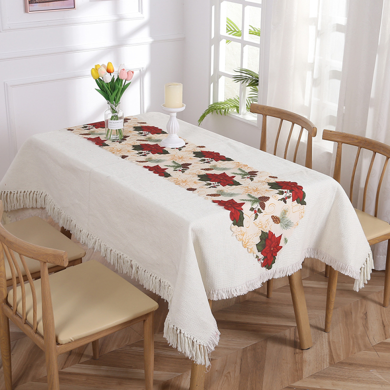 „Amazon“ tarpvalstybinė kalėdinė stalo vėliava namams, valgomojo stalas, spausdinimas, kalėdinė staltiesė, kalėdinių vakarėlių dekoracijos, didmeninė prekyba