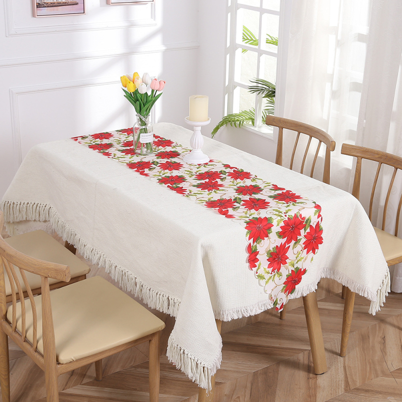 „Amazon“ tarpvalstybinė kalėdinė stalo vėliava namams, valgomojo stalas, spausdinimas, kalėdinė staltiesė, kalėdinių vakarėlių dekoracijos, didmeninė prekyba