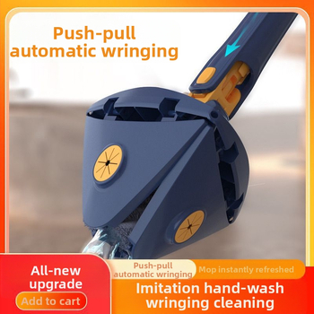 Kolmnurkne mopp käed-vaba pöörleva keermega vee majapidamismopp puhas seina hallituse eemaldamine ja lae seinapaneelide puhastamine