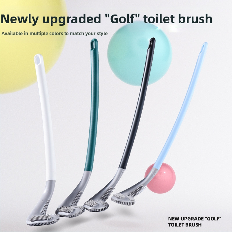 Majapidamises kasutatav mitte-surnud nurga all olev isepuhastuv silikoonist pika käepidemega seinale kinnitatav golf-WC-hari WC-hari