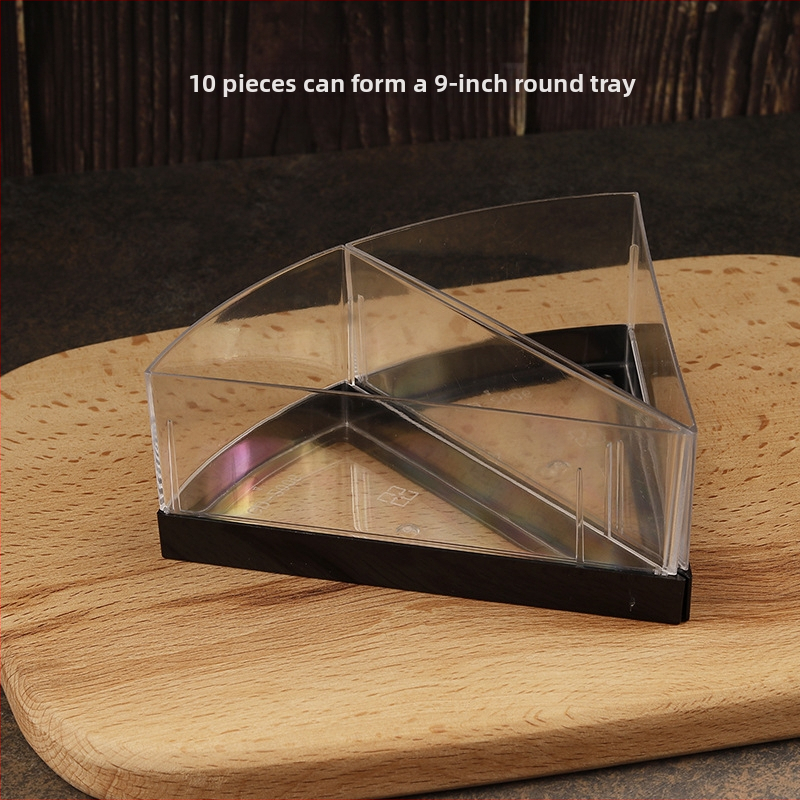 Еднократна триъгълна удебелена чаша за мус PS твърда пластмасова кутия за пудинг желе сладолед десерт торта