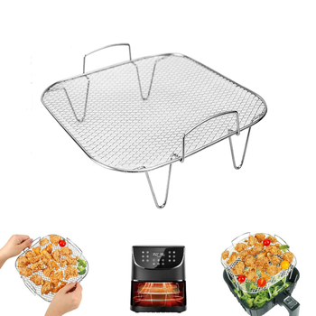 laos õhufritüüri tarvikud roostevabast terasest ruudukujuline õhufritüüri grillkomplekt õhufritüüri grillvõrk aurutusvõrk